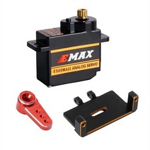 ES08MA II 스티어링 서보 마운트 및 암 축 SCX24 1/24 RC 크롤러 자동차 업그레이드 부품 액세서리, 01 Red