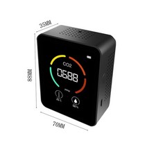 CO2측정기 다기능 5in1 co2 미터 디지털 온도 습도 테스터 이산화탄소 tvoc hcho 감지기 공기 품질 모니터 21, 블랙 3 1