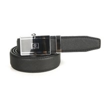 디꾸보 디꾸보 실버 사각로고 자동버클 남성 가죽벨트 ST854