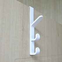 문짝 문틀옷걸이 문고리행거 문에거는 방문옷걸이 일자형 도어 문걸이행거 3단 5단, 3단-화이트, 1개