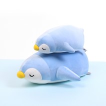 이젠돌스 모찌모찌 꿀잠쿠션인형 펭귄(라이트블루) 중 동물인형, free