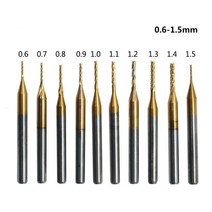 0.6-1.5mm 0.8-3.175mm 티타늄 코팅 카바이드 밀링 커터 조각 에지 CNC 라우터 비트 PCB 기계용 엔드 밀, 01 0.6-1.5mm