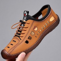안전장화 통풍안전화 절연화 발편한 초경량 안전화 남성 캐주얼 샌들 패션 할로우 아웃 통기성 신발 플랫 비즈니스 부드러운 바닥 스니커즈 여름 2022