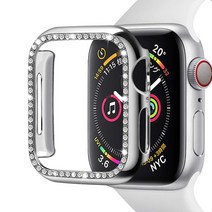 Movone for Apple Watch Serise 6SE54 커버 44mm 보호 케이스 PC 소재 메이크 가공 애플 워치 커버 내충격성 경량 초부 장착 간단(44mm실버)