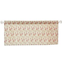 노블티 코티지 장미 인쇄 블랙 아웃 창 커튼 밸런스 삼 베 랩 코튼 짧은 반 깎아 지른 커튼로드 포켓 18 