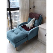 가정용 편안한 3단조절 패브릭소파, 블루