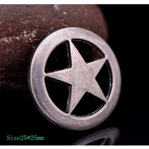 비즈공예 원석 1 황동 카우보이 텍사스 스타 leathercraft hatband 벨트 핸드백 스터드 리벳 conchos 버튼, 01 antique silver