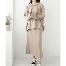[벨롯] 빅사이즈 투데이 맨투맨 치마 SET 원피스