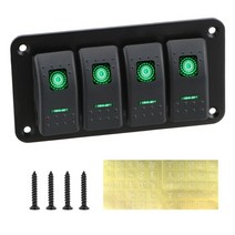 control switch panel for car 해양 rv caravan auto replacement parts 4 gang car switch panel led 라이트 보트, 초록, 1개