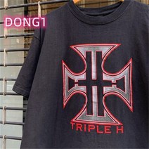 프로레슬링 티셔츠 고보 트리플 H WWE 레슬러 빈티지 하드한 반팔 티 Esyuse 증정