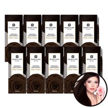 살롱클리닉 [살롱클리닉] 셀프 염색약 저자극 새치 커버 처콜브라운(흑갈색) (10개), 10개, 단품없음