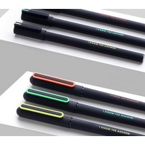 D 0.5mm 잉크펜 문구 사무용품 깔끔한 예쁜글씨 수성펜, 네온사인 잉크펜 타원(색상랜덤)