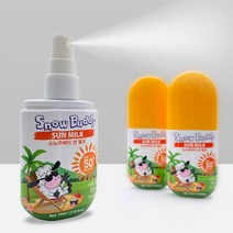 스노우버디 뿌리는 선밀크/어린이 키즈 선크림 저자극 순한 선 크림 선 케어 (75ml SPF50+/PA++++), 선밀크 3개