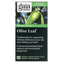 Gaia Herbs 올리브 잎 식물성 액상 Phyto-Caps 60정