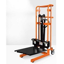 스태커 수동 스태커 소형 트롤리 랙 반자동 물류, 유압 260kg 리프트 1.1m(직선 휠)