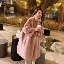 오버핏 밍크 퍼 코트 4컬러