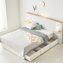 스칸디무드 카발리 수납 호텔 LED 수납 침대 SS Q 슈퍼싱글 퀸, 08_퀸 침대(라텍스폼독립매트포함)