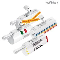 더볼트 2in1 디자인보조배터리 일체형 미니 도킹형 보조배터리 아이폰 갤럭시 8핀 C타입 5000mAh, 8핀(아이폰), 보안 옐로우