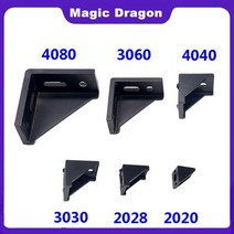 5 개10 개 3030 코너 브래킷 피팅 블랙 앵글 알루미늄 커넥터 3060 4040 4080 산업용 알루미늄 프로파일, 10개 4040