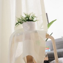 쥰하우스 린넨 나비주름 속커튼 맞춤(세로 ~270cm까지 무료연장)