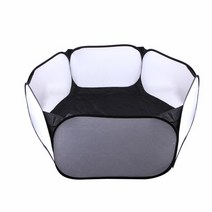 강아지놀이터 간식 방석 장난감 우드스틱 공 Portable Small Animals Dog Kitten Playpen Cage Tent Foldin, 02 Black