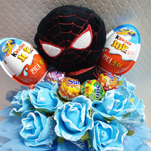 안산 플라워마트 @마블 인형 킨더조이 꽃다발, @마블 인형 킨더조이 꽃다발 블루