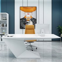 화이트 사무실 대표 책상 이색 디자인 대표실 회의, 책상 길이 1.2미터