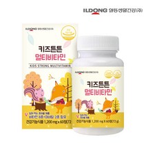 [일동생활건강] 키즈튼튼 어린이 멀티비타민 60정 x 1병 총 2개월분 츄어블 종합비타민 건강식품, 단일속성, 1개