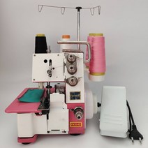 오바로크 미싱 수선 가정용 미니 재봉틀 오버록 머신, 4선 300와트 램프색상랜덤