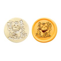 비즈 실링 왁스 도장 고양이 왁스 인감 스탬프 만화 씰링 헤드 카드 봉투 청첩장 선물 포장 스크랩북, 04 Pray