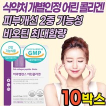 개별인정형 콜라겐 저분자 어린 피쉬 어류 생선 껍질 비늘 콜라겐 펩타이드 512달 비오틴 히알루론산 가루 분말 스틱 식약처 식약청 인증 인, 10박스