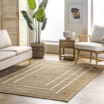 NuLOOM Caile 손 짠 기하학적 주트 러너 러그 61cm x 243.8cm(2피트 8피트)