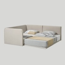 한샘 스테디2 하이 패밀리침대 SS+SS 한쪽가드형 데이베드 (색상2종)+노뜨컴포트, B형: 뉴트럴베이지(B)