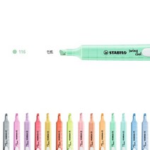 스타빌로 스윙쿨 파스텔 형광펜 1개입 4색 6색 8색 14색세트, 민트(116)