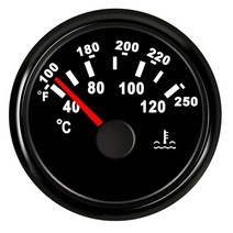 방수 디지털 수온 측정기 52mm 자동차 온도 게이지 표시기 LED 디스플레이 모토 RV 요트 12V 24V, 04 Black