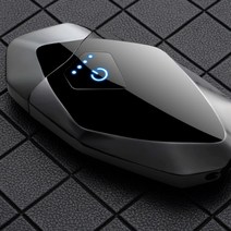 전기라이터 USB 충전식 캠핑용라이터특이한 라이터 다이아몬드 모양의 남친선물용 34, [07] Black
