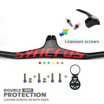 Syn ud carbon one-shaped 통합 mtb 핸들 바 자전거 라이저 -17 ° 80-110mm 일치, 파란색-80x740-광택, 1개