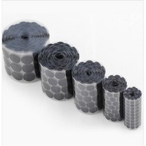 소품정리 강력접착 원형 벨크로 테이프 찍찍이 부직포, 2.흰색 지름50mm(5쌍)