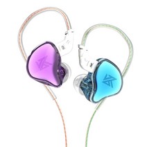 가수인이어 kz edc hifi 베이스 유선 마이크 게임 이어폰, 파란색 보라색 마이크 없음, 협력사
