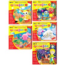 (아모스)탱탱 아이클레이4색6색8색 야광/형광세트(18g/30g), 클레이4-8색30g(야광)-북극곰