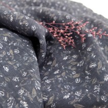 더린넨랩 린넨100 퓨어린넨 원단 네이비 꽃가라 프린트 121 X 275 CM (7374), navy