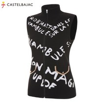 [까스텔바작] (여성)엘리떼 풀오픈 니트 베스트_BG9SSV501_BK