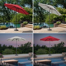 선빌라 정원용 마켓 우산 지름 3.0m, 레드
