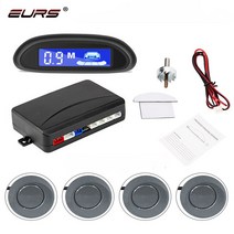 주차센서 후방감지기 차량검지기 EURS-주차 레이더 4 센서 키트 22mm Parktronic 디스플레이 무선 자동, 05 gray