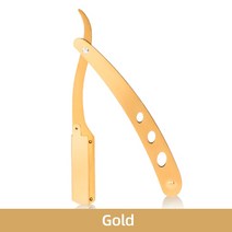 면도기 남성 트리머 수동 전문 스트레이트 에지 스테인레스 스틸 샤프 이발사 접이식 면도 칼 수염 컷, [07] Gold