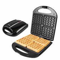 커피콩빵 기계 와플 샌드위치 아침 토스트 메이커 핫, 블랙 1800W6058 바베큐 플레이트
