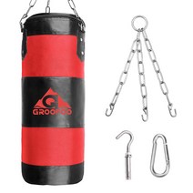 펀치 가방 GROOFOO 샌드백 권투 산타 몸 단련 피트니스 격투기 기분 전환 스트레스 해소 현수식 가라테 킥복싱 스트레스 발산 타격 연습 벽에 장착 가정용 운동 용품