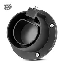 Type2 플러그용 레벨 2 AC EV 충전기 케이블 홀스터 EVSE IEC 62196-2 커넥터 홀더 더미 소켓 방수 자동차 충전기 소켓, 협동사, 검은 색