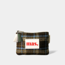 마스마룰즈 Basic pouch _ BM Check 브라운 블루