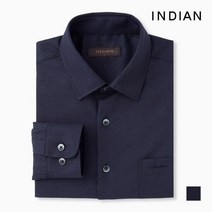 인디안 INDIAN 네이비 잔스트라이프 셔츠_MIENLVW8311